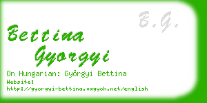 bettina gyorgyi business card